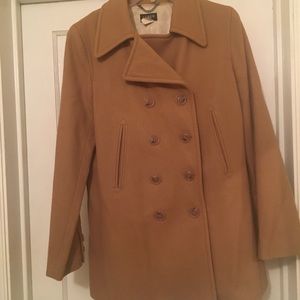 J Crew Brown Wool Coat (Medium)